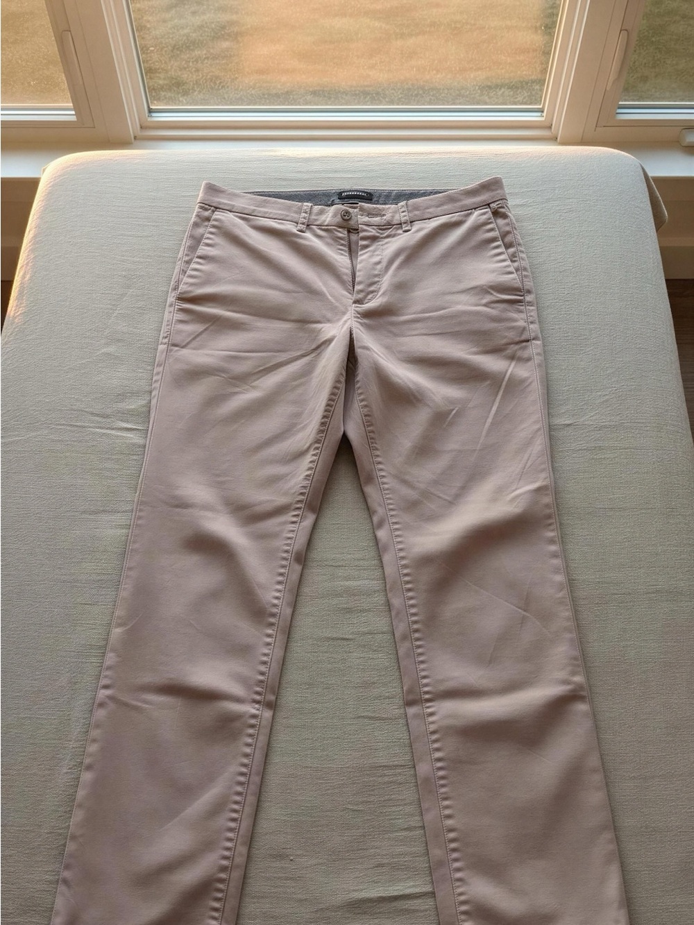 Express Slim Straight Pale Pink Chino Pants